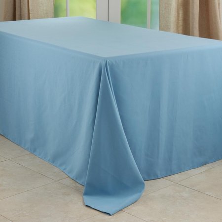 SARO 90 x 108 in. Casual Design Everyday Oblong Tablecloth, Aqua 321.A90108B